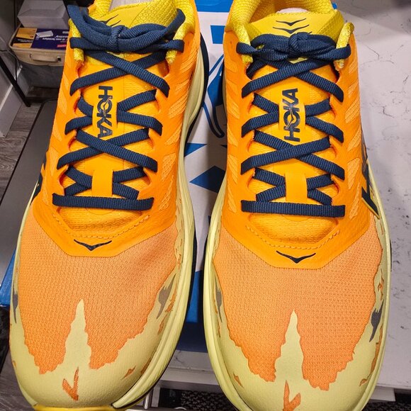 Hoka Torrent 4 Mens Size 12 1155115-SBLT Trail Running Shoes Sun Coral/Blue NEW - Picture 4 of 10